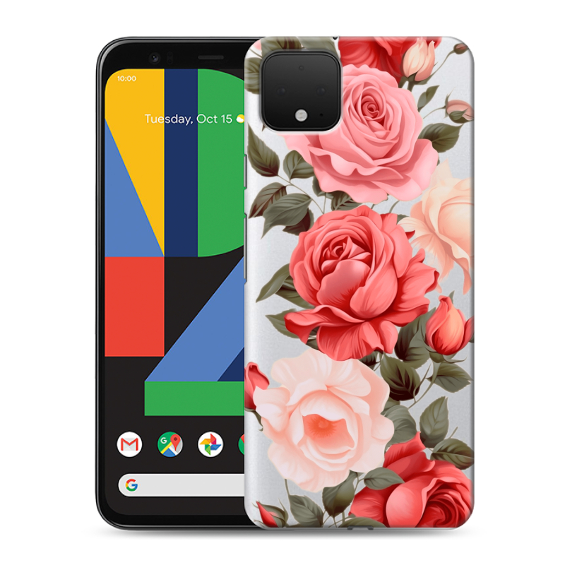 Силиконовый чехол на Google Pixel 4 XL с принтом Розы Силиконовый чехол на Google Pixel 4 XL с принтом Розы