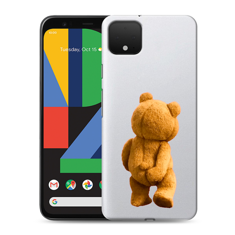 Силиконовый чехол на Google Pixel 4 XL с принтом Медведь Силиконовый чехол на Google Pixel 4 XL с принтом Медведь