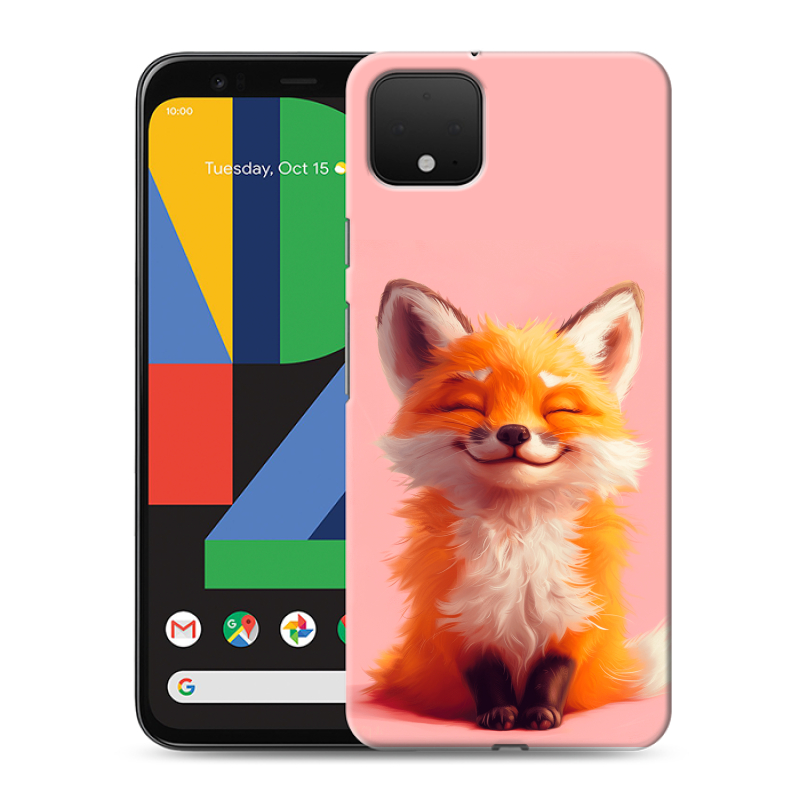 Силиконовый чехол на Google Pixel 4 XL с принтом милая лиса Силиконовый чехол на Google Pixel 4 XL с принтом милая лиса