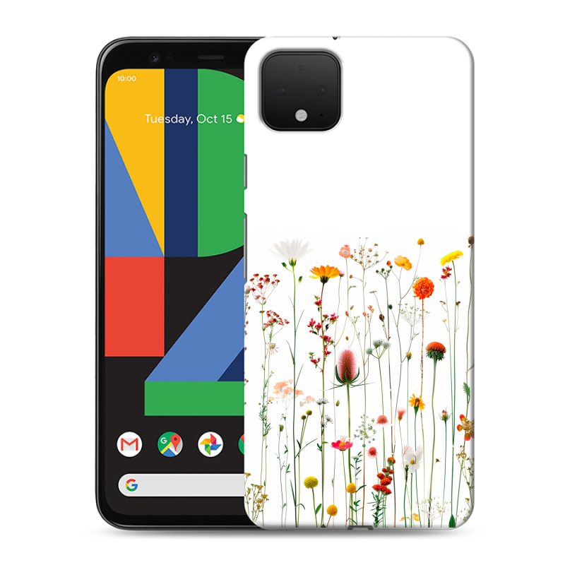 Силиконовый чехол на Google Pixel 4 XL с принтом цветы Силиконовый чехол на Google Pixel 4 XL с принтом цветы