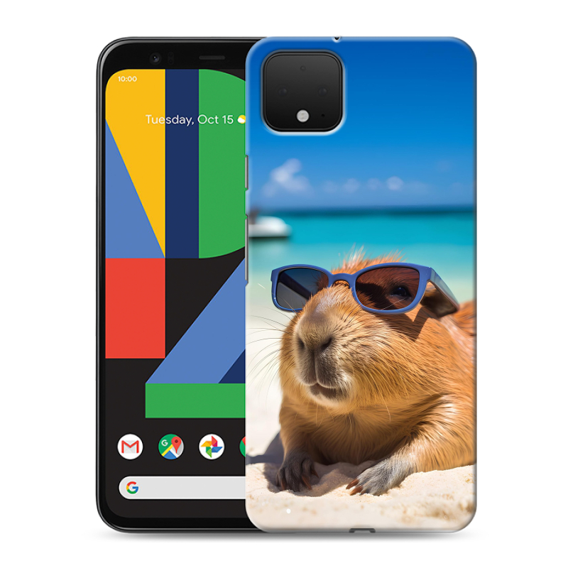 Пластиковый чехол на Google Pixel 4 XL с принтом Капибара Пластиковый чехол на Google Pixel 4 XL с принтом Капибара