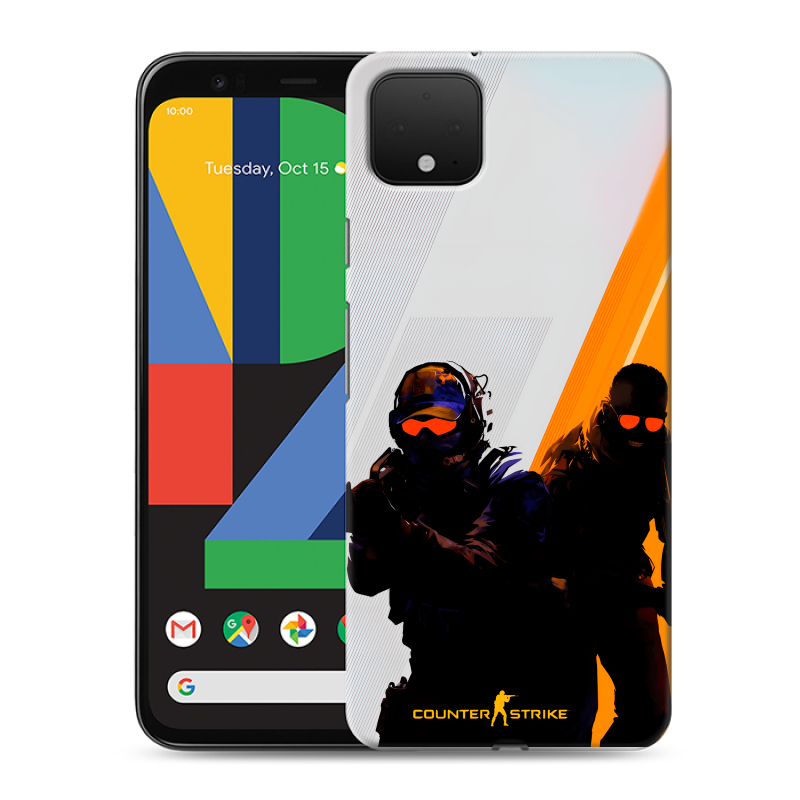 Силиконовый чехол на Google Pixel 4 XL с принтом Контер страйк Counter strike Силиконовый чехол на Google Pixel 4 XL с принтом Контер страйк Counter strike