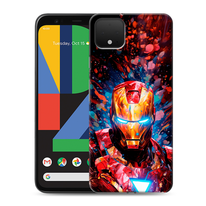 Силиконовый чехол на Google Pixel 4 XL с принтом Железный человек Ironman Силиконовый чехол на Google Pixel 4 XL с принтом Железный человек Ironman