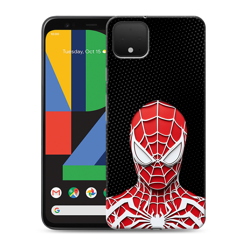Силиконовый чехол на Google Pixel 4 XL с принтом человек паук spiderman Силиконовый чехол на Google Pixel 4 XL с принтом человек паук spiderman