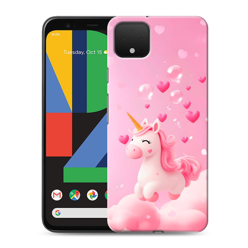 Пластиковый чехол на Google Pixel 4 XL с принтом Единорог Пластиковый чехол на Google Pixel 4 XL с принтом Единорог