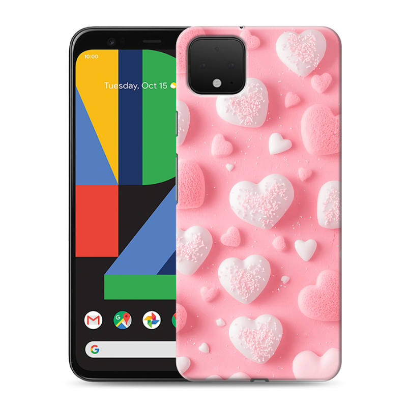 Силиконовый чехол на Google Pixel 4 XL с принтом Сердечки Силиконовый чехол на Google Pixel 4 XL с принтом Сердечки