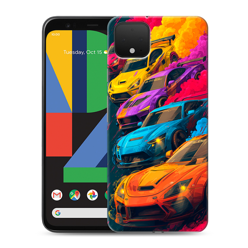 Силиконовый чехол на Google Pixel 4 XL с принтом Тачки Силиконовый чехол на Google Pixel 4 XL с принтом Тачки