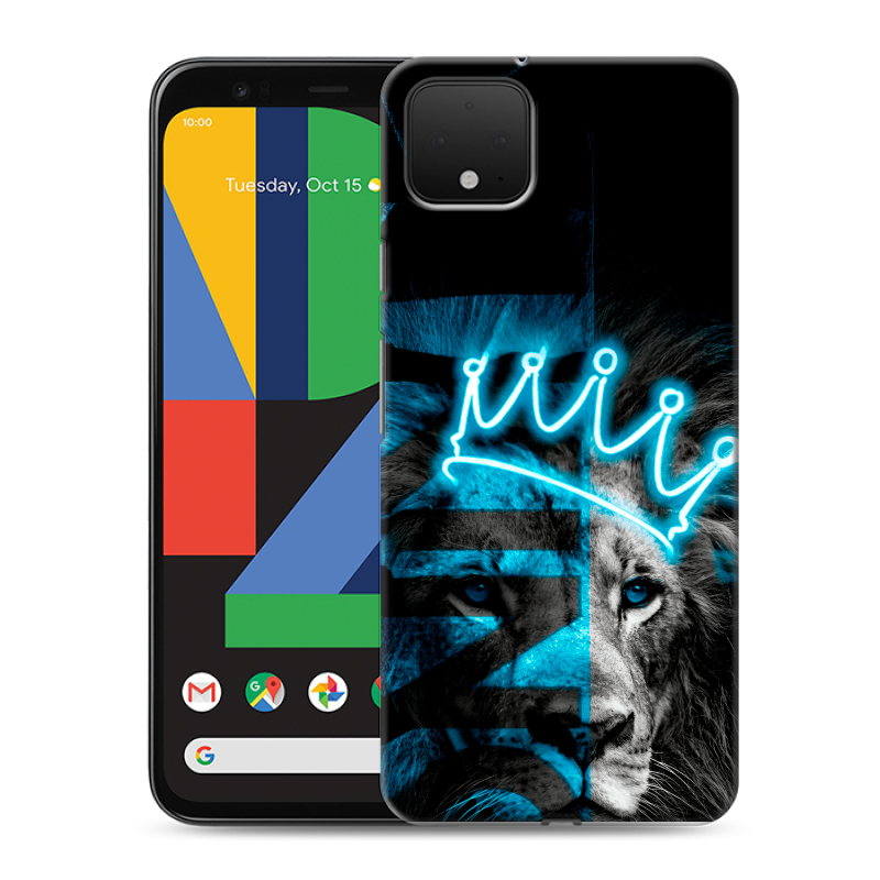 Пластиковый чехол на Google Pixel 4 XL с принтом Король лев Пластиковый чехол на Google Pixel 4 XL с принтом Король лев