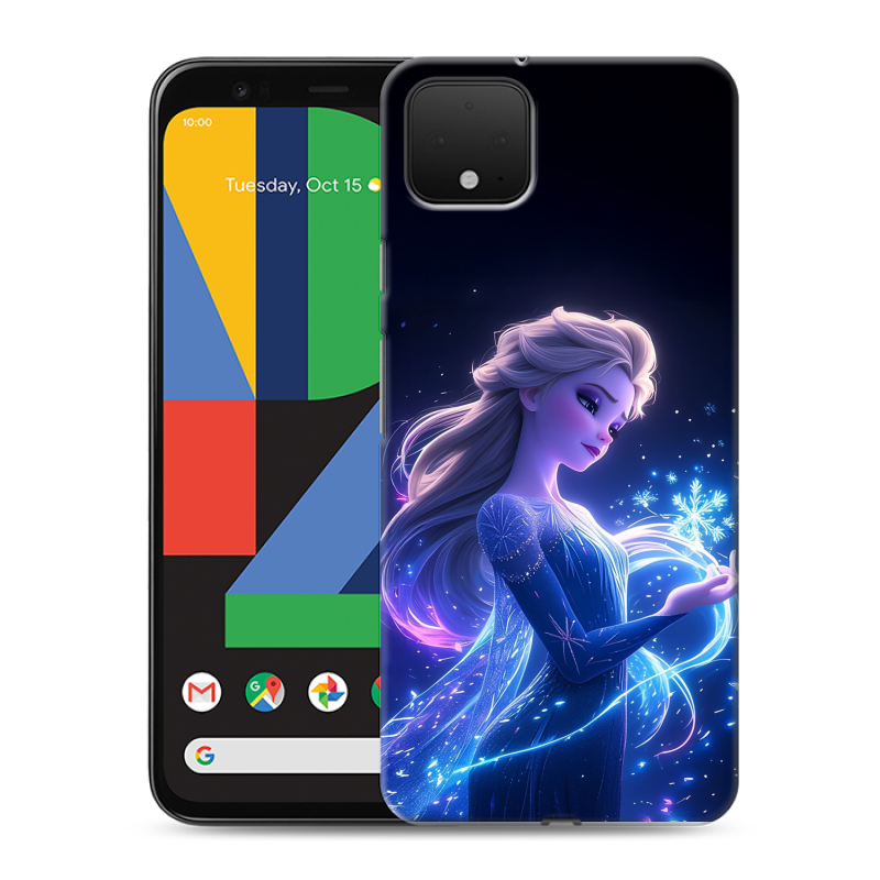 Силиконовый чехол на Google Pixel 4 XL с принтом Холодное сердце Frozen Силиконовый чехол на Google Pixel 4 XL с принтом Холодное сердце Frozen