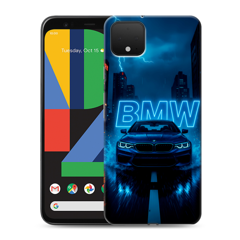 Пластиковый чехол на Google Pixel 4 XL с принтом BMW БМВ Пластиковый чехол на Google Pixel 4 XL с принтом BMW БМВ