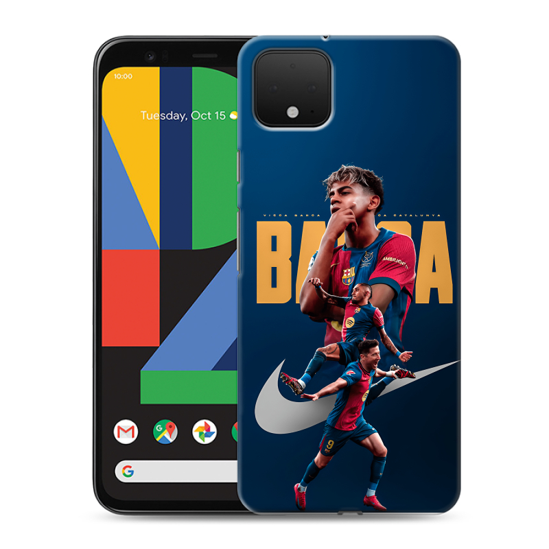 Пластиковый чехол на Google Pixel 4 XL с принтом Барселона Barca Yamal Пластиковый чехол на Google Pixel 4 XL с принтом Барселона Barca Yamal
