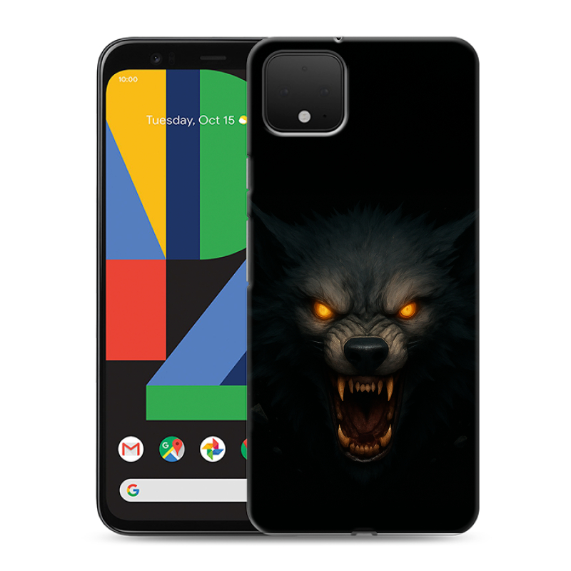 Силиконовый чехол на Google Pixel 4 XL с принтом Волк Силиконовый чехол на Google Pixel 4 XL с принтом Волк