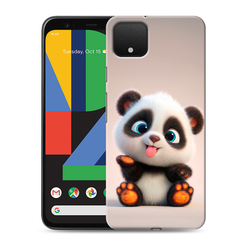 Пластиковый чехол на Google Pixel 4 XL с принтом милая панда Пластиковый чехол на Google Pixel 4 XL с принтом милая панда