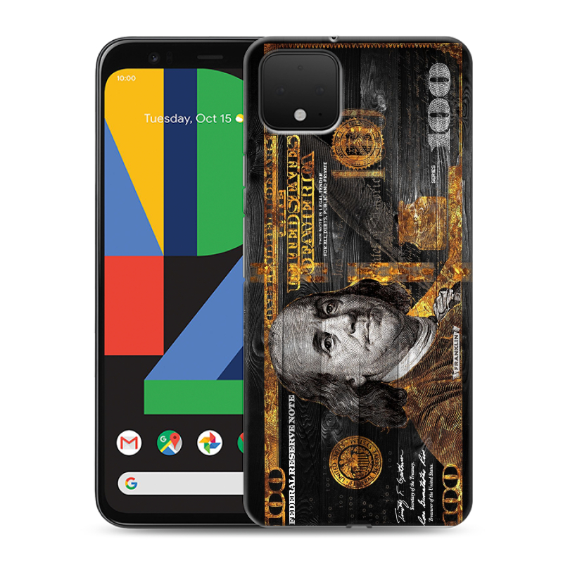 Пластиковый чехол на Google Pixel 4 XL с принтом Доллар деньги Пластиковый чехол на Google Pixel 4 XL с принтом Доллар деньги