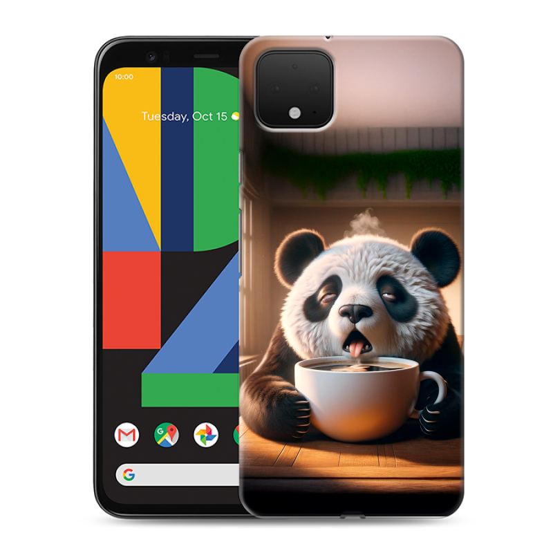 Силиконовый чехол на Google Pixel 4 XL с принтом смешная панда Силиконовый чехол на Google Pixel 4 XL с принтом смешная панда