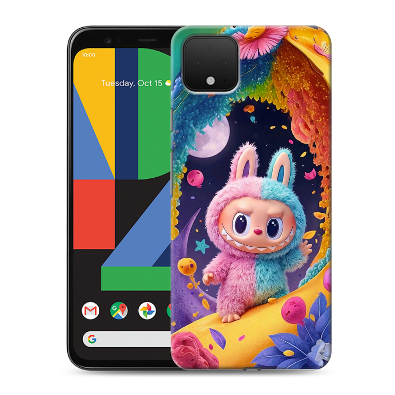 Силиконовый чехол на Google Pixel 4 XL с принтом Labubu Лабубу Силиконовый чехол на Google Pixel 4 XL с принтом Labubu Лабубу