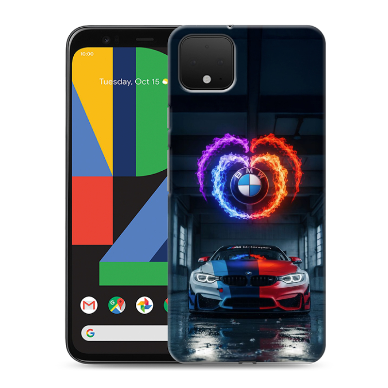 Силиконовый чехол на Google Pixel 4 XL с принтом BMW БМВ Силиконовый чехол на Google Pixel 4 XL с принтом BMW БМВ