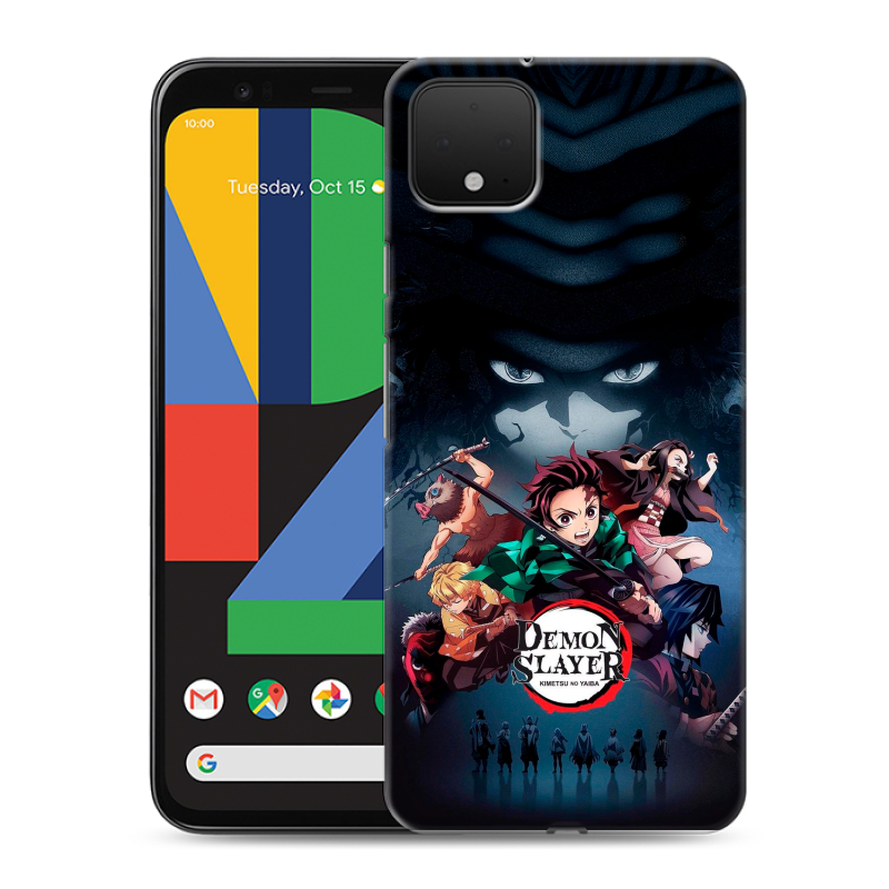 Силиконовый чехол на Google Pixel 4 XL с принтом Demon Slayer Клинок рассекающий демонов Силиконовый чехол на Google Pixel 4 XL с принтом Demon Slayer Клинок рассекающий демонов