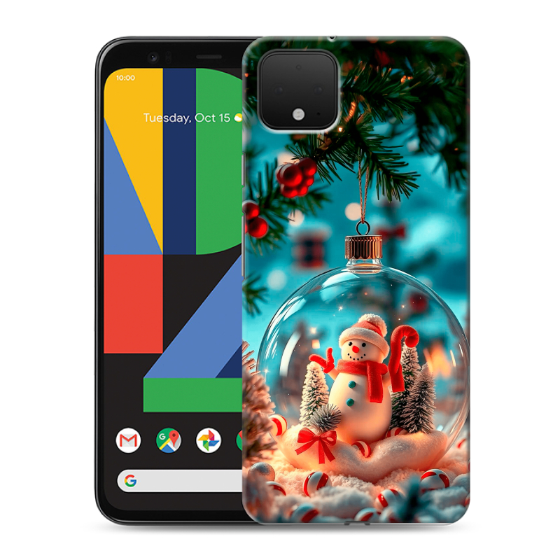 Силиконовый чехол на Google Pixel 4 XL с принтом Новый год Силиконовый чехол на Google Pixel 4 XL с принтом Новый год