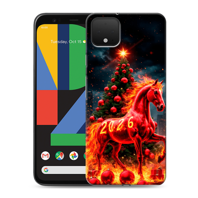 Пластиковый чехол на Google Pixel 4 XL с принтом Новый год Пластиковый чехол на Google Pixel 4 XL с принтом Новый год