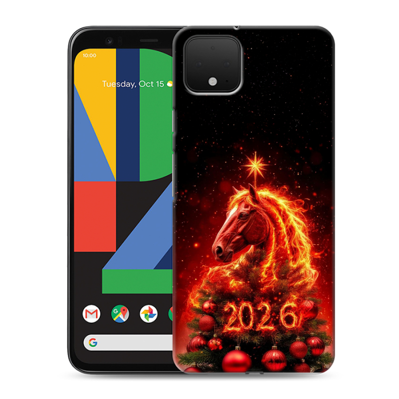 Силиконовый чехол на Google Pixel 4 XL с принтом Новый год Силиконовый чехол на Google Pixel 4 XL с принтом Новый год