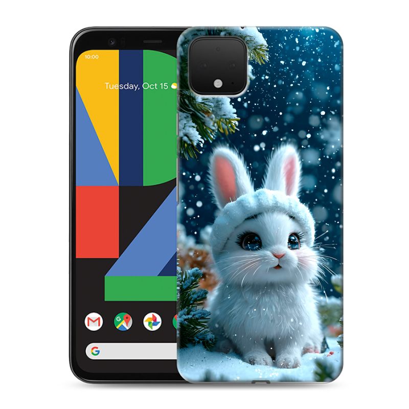 Силиконовый чехол на Google Pixel 4 XL с принтом Новый год Силиконовый чехол на Google Pixel 4 XL с принтом Новый год