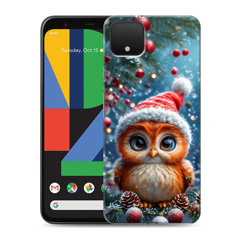 Силиконовый чехол на Google Pixel 4 XL с принтом Новый год Силиконовый чехол на Google Pixel 4 XL с принтом Новый год
