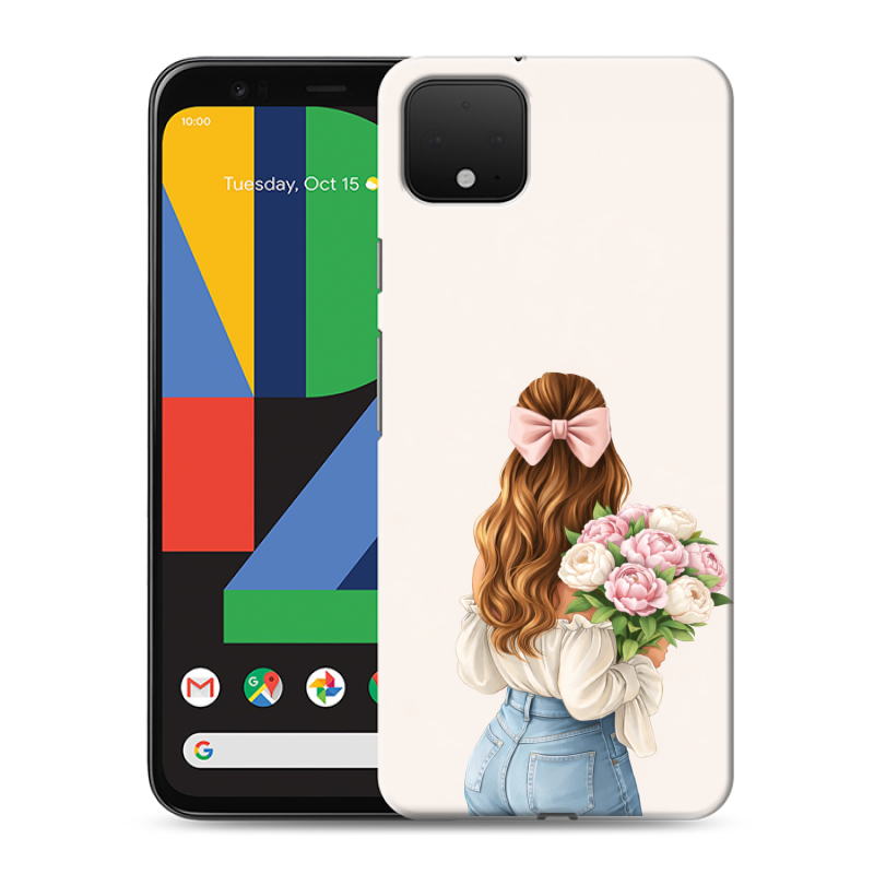Силиконовый чехол на Google Pixel 4 XL с принтом женский Силиконовый чехол на Google Pixel 4 XL с принтом женский