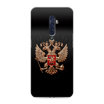 Силиконовый чехол на OPPO Reno2 с принтом Герб России Силиконовый чехол на OPPO Reno2 с принтом Герб России