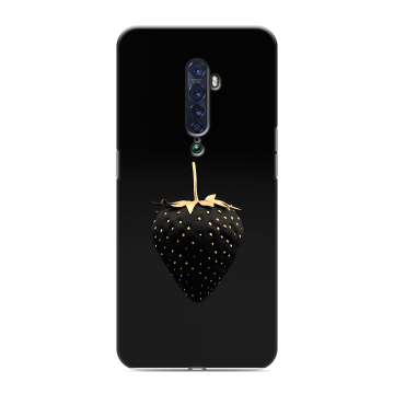 Силиконовый чехол на OPPO Reno2 с принтом Черная клубника Силиконовый чехол на OPPO Reno2 с принтом Черная клубника