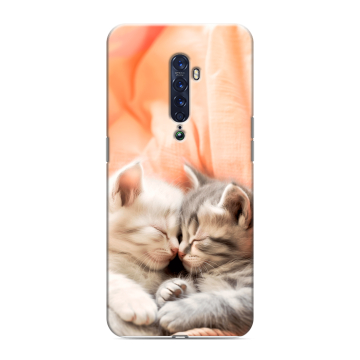 Силиконовый чехол на OPPO Reno2 с принтом Котята