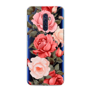 Силиконовый чехол на OPPO Reno2 с принтом Розы Силиконовый чехол на OPPO Reno2 с принтом Розы
