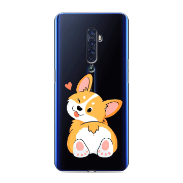 Силиконовый чехол на OPPO Reno2 с принтом Корги Силиконовый чехол на OPPO Reno2 с принтом Корги