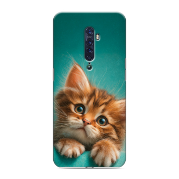 Силиконовый чехол на OPPO Reno2 с принтом котенок Силиконовый чехол на OPPO Reno2 с принтом котенок