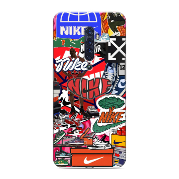 Силиконовый чехол на OPPO Reno2 с принтом Найк Nike яркий Силиконовый чехол на OPPO Reno2 с принтом Найк Nike яркий