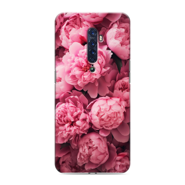 Силиконовый чехол на OPPO Reno2 с принтом цветы пионы Силиконовый чехол на OPPO Reno2 с принтом цветы пионы