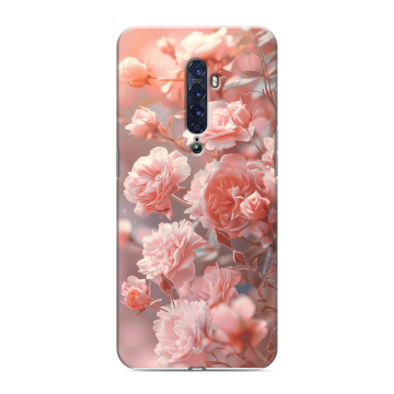 Силиконовый чехол на OPPO Reno2 с принтом Розовые розы Силиконовый чехол на OPPO Reno2 с принтом Розовые розы