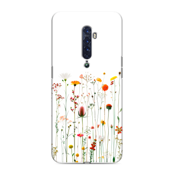 Силиконовый чехол на OPPO Reno2 с принтом цветы Силиконовый чехол на OPPO Reno2 с принтом цветы