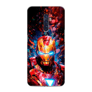 Силиконовый чехол на OPPO Reno2 с принтом Железный человек Ironman Силиконовый чехол на OPPO Reno2 с принтом Железный человек Ironman
