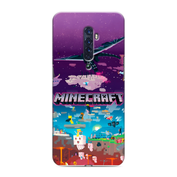 Силиконовый чехол на OPPO Reno2 с принтом Майнкрафт Minecraft Силиконовый чехол на OPPO Reno2 с принтом Майнкрафт Minecraft