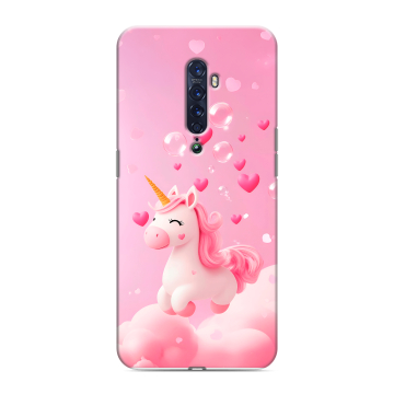 Силиконовый чехол на OPPO Reno2 с принтом Единорог Силиконовый чехол на OPPO Reno2 с принтом Единорог
