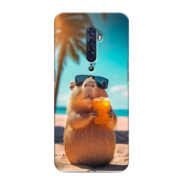 Силиконовый чехол на OPPO Reno2 с принтом Капибара