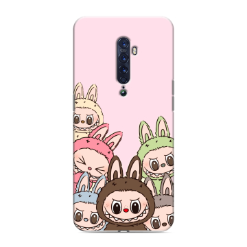 Силиконовый чехол на OPPO Reno2 с принтом Лабубу