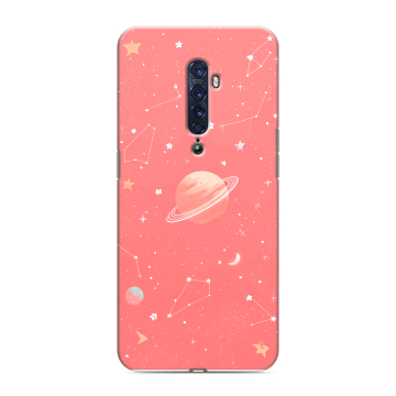 Силиконовый чехол на OPPO Reno2 с принтом Розовый космос