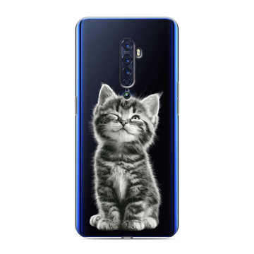 Силиконовый чехол на OPPO Reno2 с принтом Котенок Силиконовый чехол на OPPO Reno2 с принтом Котенок
