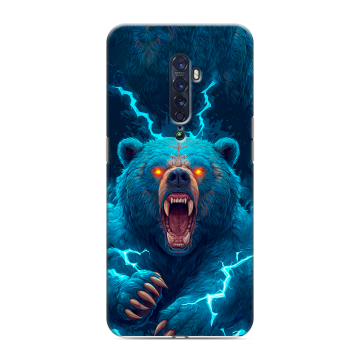 Силиконовый чехол на OPPO Reno2 с принтом Медведь