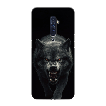 Силиконовый чехол на OPPO Reno2 с принтом Волк Силиконовый чехол на OPPO Reno2 с принтом Волк