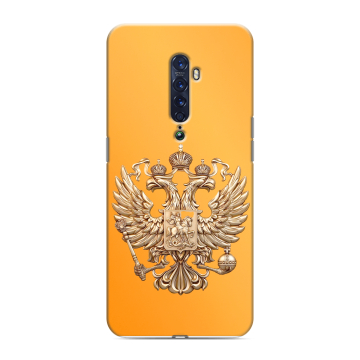Силиконовый чехол на OPPO Reno2 с принтом Герб Флаг России Силиконовый чехол на OPPO Reno2 с принтом Герб Флаг России