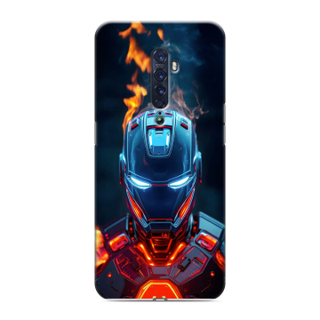 Силиконовый чехол на OPPO Reno2 с принтом IronMan Железный человек