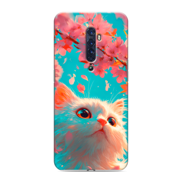 Силиконовый чехол на OPPO Reno2 с принтом Красивый кот Силиконовый чехол на OPPO Reno2 с принтом Красивый кот